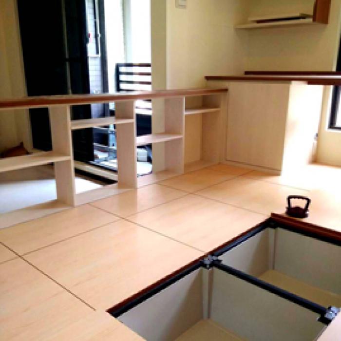 高架地板儲物櫃,架高收納木地板,木地板收納空間,DIY收納木地板,組合式收納木地板,活動架高地板收納櫃